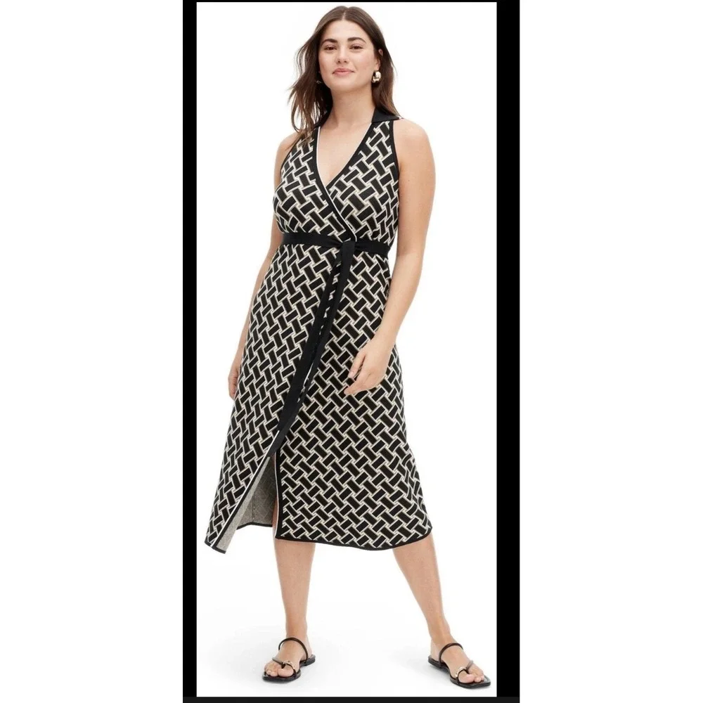 Diane von Furstenberg Women's Wrap Sleeveless Limited Edition Dress (Size XXL) - Picture 3 of 14